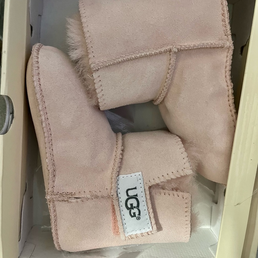 UGG Kids pink booties size large (18-24 months)